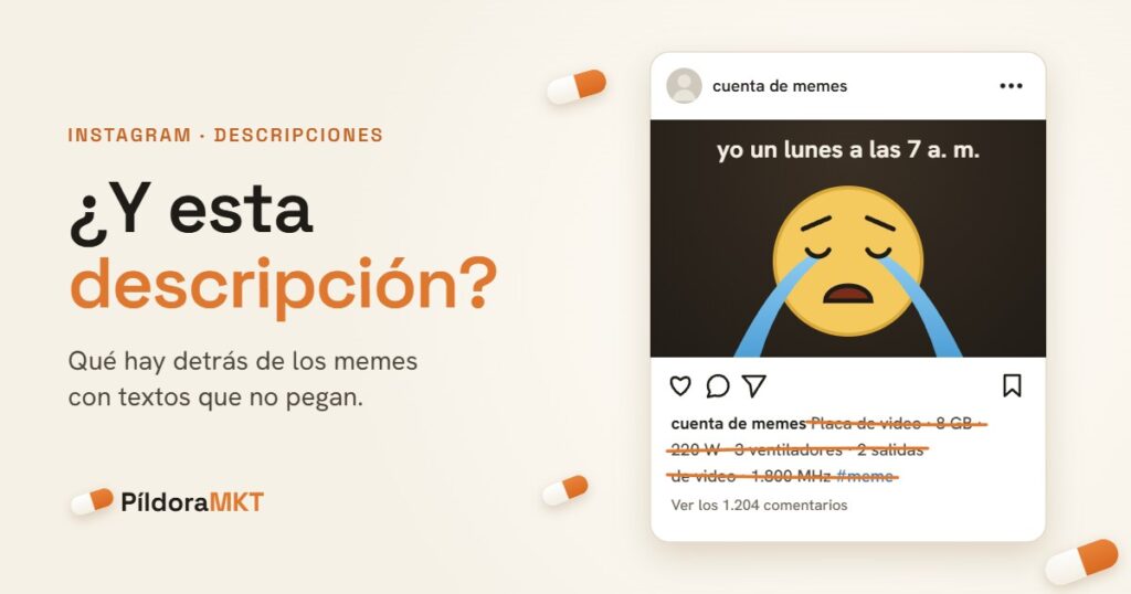 Memes con descripciones que no tienen nada que ver: qué hay detrás (y qué hacer con la tuya)